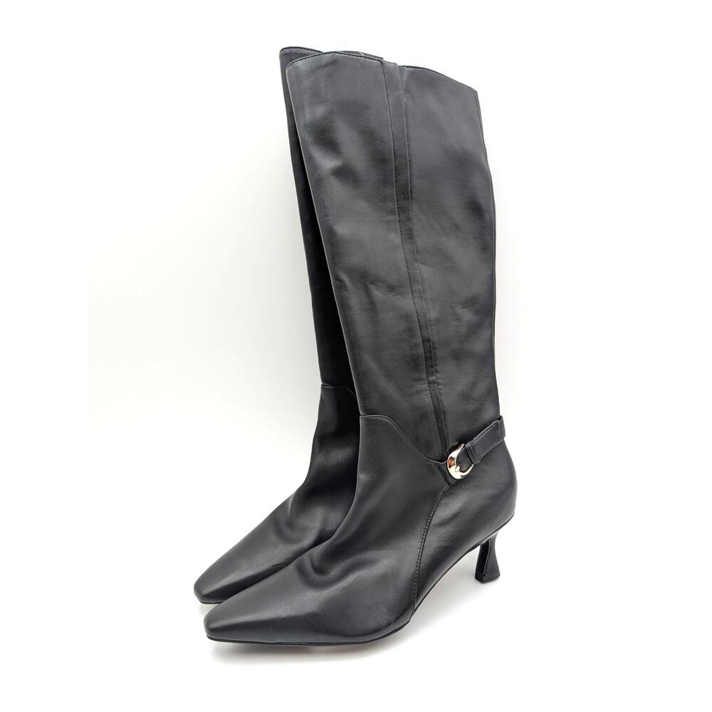 Naturalizer Eartha Knee High Boot Boots Side Zip Women's Black Size US7M EU37